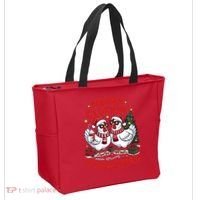 Merry Cluckin Christmas Chicken Funny Tote Bag thumb 2