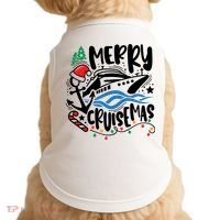 Merry Cruisemas Christmas On Cruise Cruising Doggie Tank thumb 0