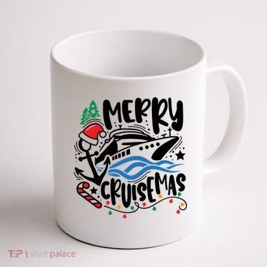 Merry Cruisemas Christmas On Cruise Cruising Coffee Mug back