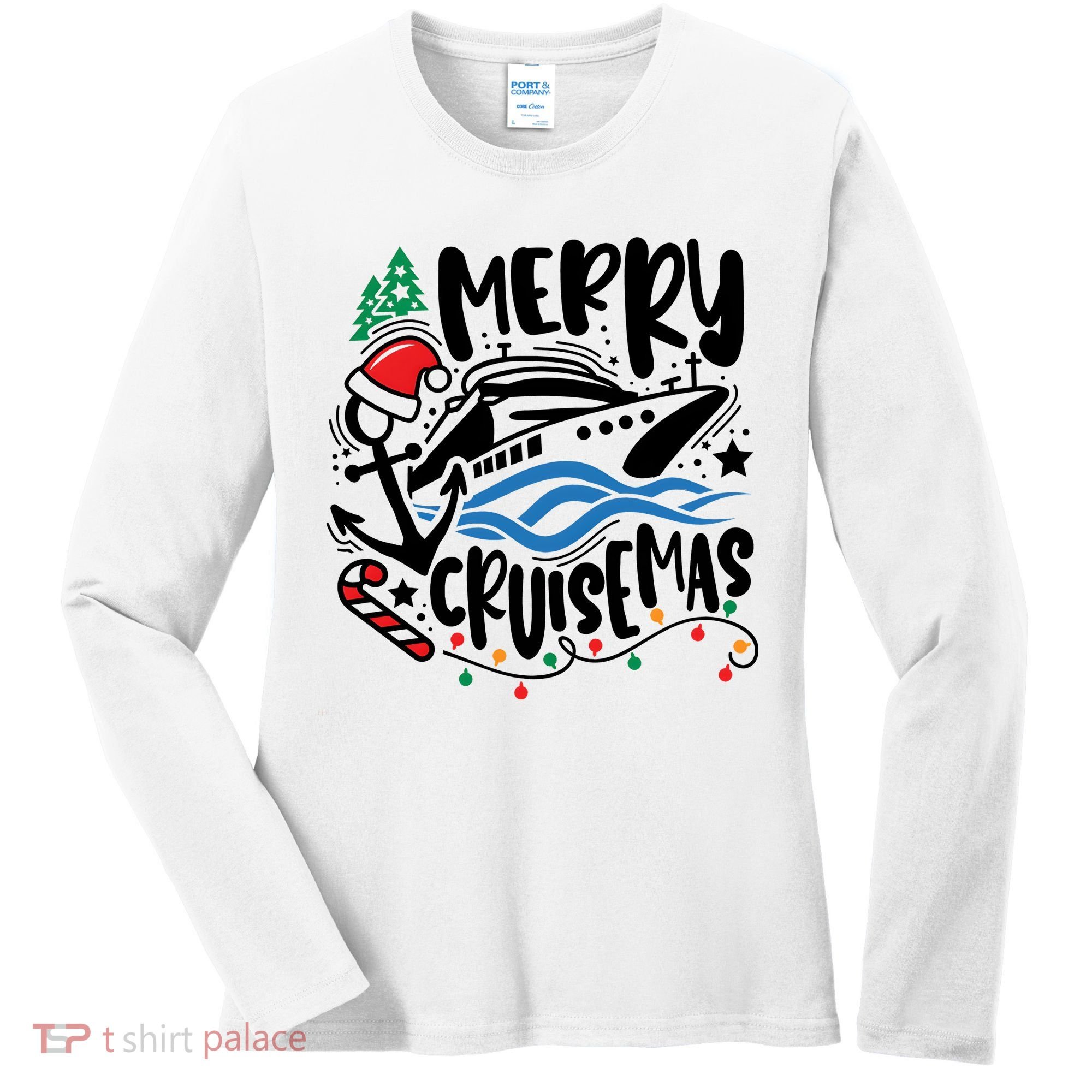 Merry Cruisemas Christmas On Cruise Cruising Women's Long Sleeve Shirt