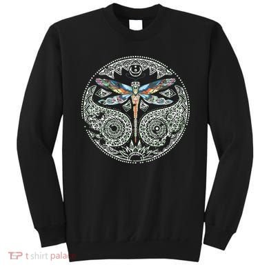 Magical Colorful Dragonfly Tribal Mandala Sweatshirt
