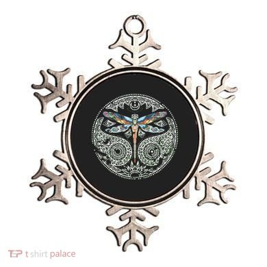 Magical Colorful Dragonfly Tribal Mandala Ornament