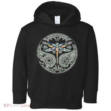 Magical Colorful Dragonfly Tribal Mandala Toddler Hoodie