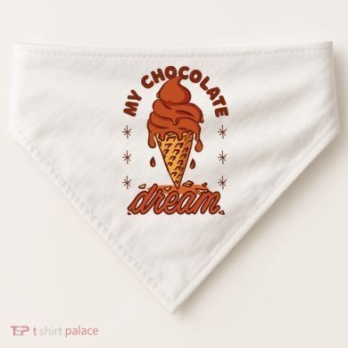 My Chocolate Dream Ice Cream USA-Made Doggie Bandana
