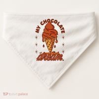 My Chocolate Dream Ice Cream USA-Made Doggie Bandana thumb 0