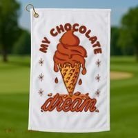 My Chocolate Dream Ice Cream Golf Towel thumb 1