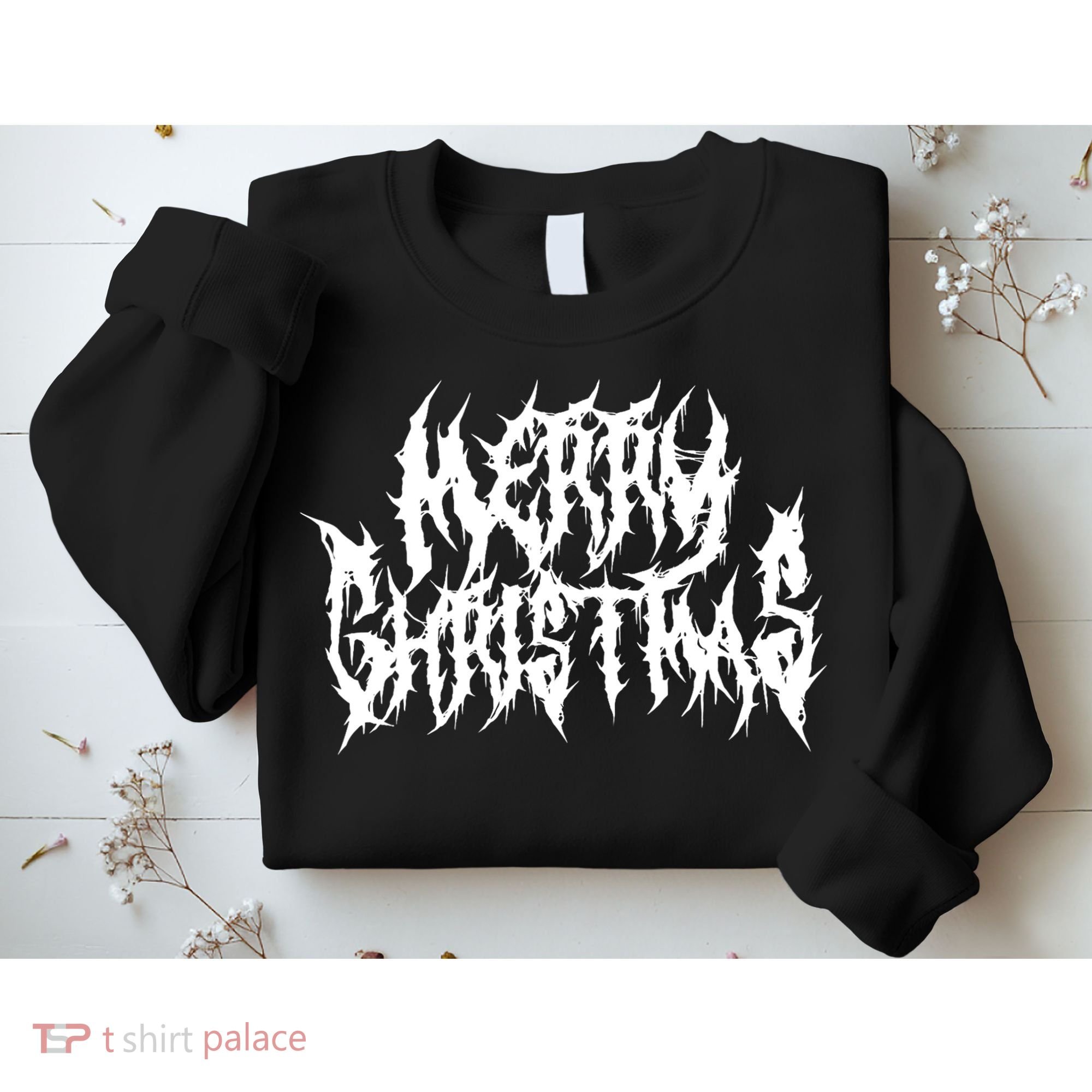 Merry Christmas. Death Metal Black Metal Funny Goth Xmas Sweatshirt