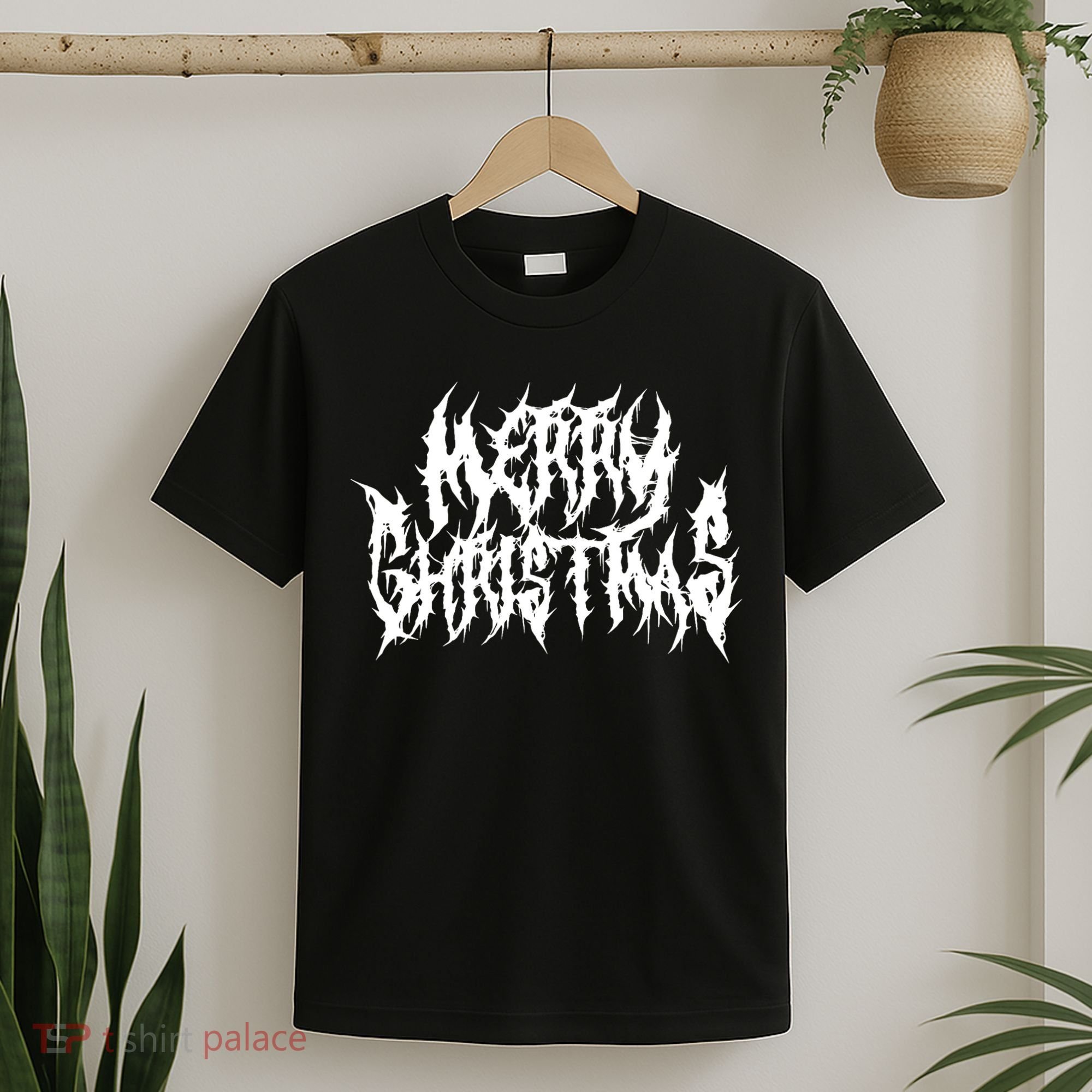 Merry Christmas. Death Metal Black Metal Funny Goth Xmas T-Shirt