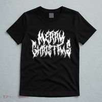 Merry Christmas. Death Metal Black Metal Funny Goth Xmas T-Shirt thumb 5