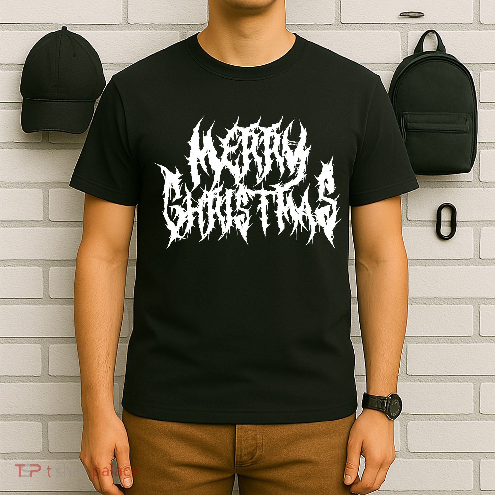 Merry Christmas. Death Metal Black Metal Funny Goth Xmas T-Shirt