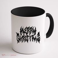 Merry Christmas. Death Metal Black Metal Funny Goth Xmas Coffee Mug thumb 1