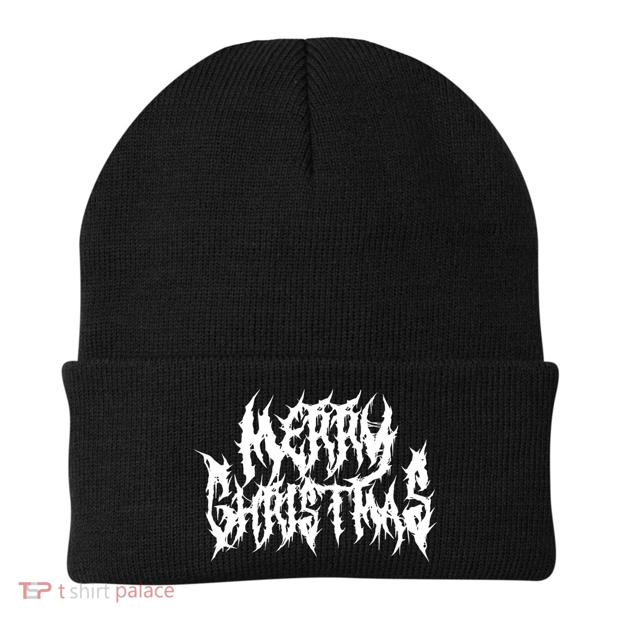Merry Christmas. Death Metal Black Metal Funny Goth Xmas Beanie