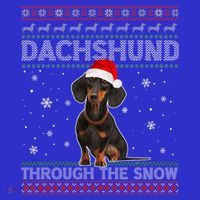 Merry Christmas Dachshund Dog Through The Snow Ugly Sweater Gift Women's Tank Top thumb 5
