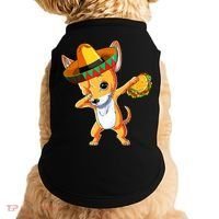 Mexican Chihuahua Dog Dabbing Sombrero Taco Cinco De Mayo Doggie Tank thumb 0