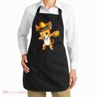 Mexican Chihuahua Dog Dabbing Sombrero Taco Cinco De Mayo Apron thumb 2
