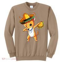 Mexican Chihuahua Dog Dabbing Sombrero Taco Cinco De Mayo Sweatshirt thumb 0