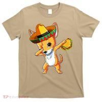 Mexican Chihuahua Dog Dabbing Sombrero Taco Cinco De Mayo T-Shirt thumb 0