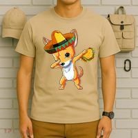 Mexican Chihuahua Dog Dabbing Sombrero Taco Cinco De Mayo T-Shirt thumb 6