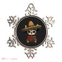 Mexican Cinco De Mayo Sugar Skull Sombrero Cat Ornament thumb 0