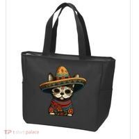 Mexican Cinco De Mayo Sugar Skull Sombrero Cat Tote Bag thumb 3