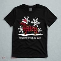 Merry Christmas Dachshund Dog Through The Snow T-Shirt thumb 5