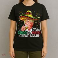 Make Cinco De Mayo Great Again Trump Sombrero T-Shirt thumb 4