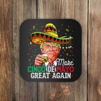Make Cinco De Mayo Great Again Trump Sombrero Coaster thumb 0