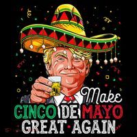 Make Cinco De Mayo Great Again Trump Sombrero Women's Hoodie thumb 2