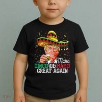 Make Cinco De Mayo Great Again Trump Sombrero Toddler T-Shirt thumb 2