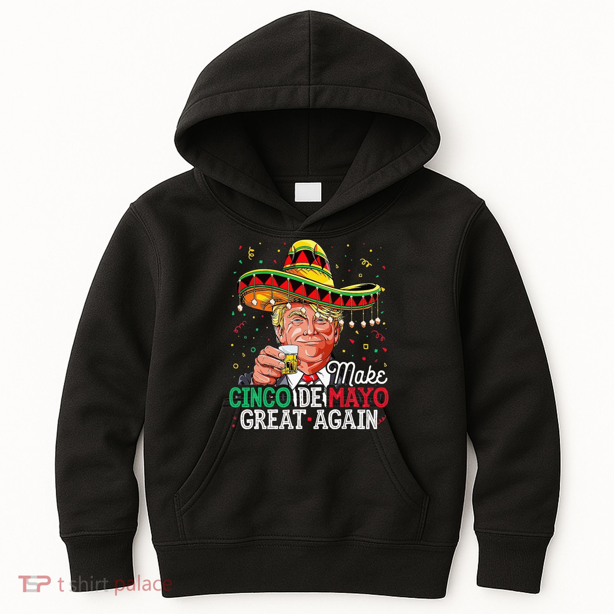 Make Cinco De Mayo Great Again Trump Sombrero Kids Hoodie