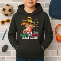 Make Cinco De Mayo Great Again Trump Sombrero Kids Hoodie thumb 2