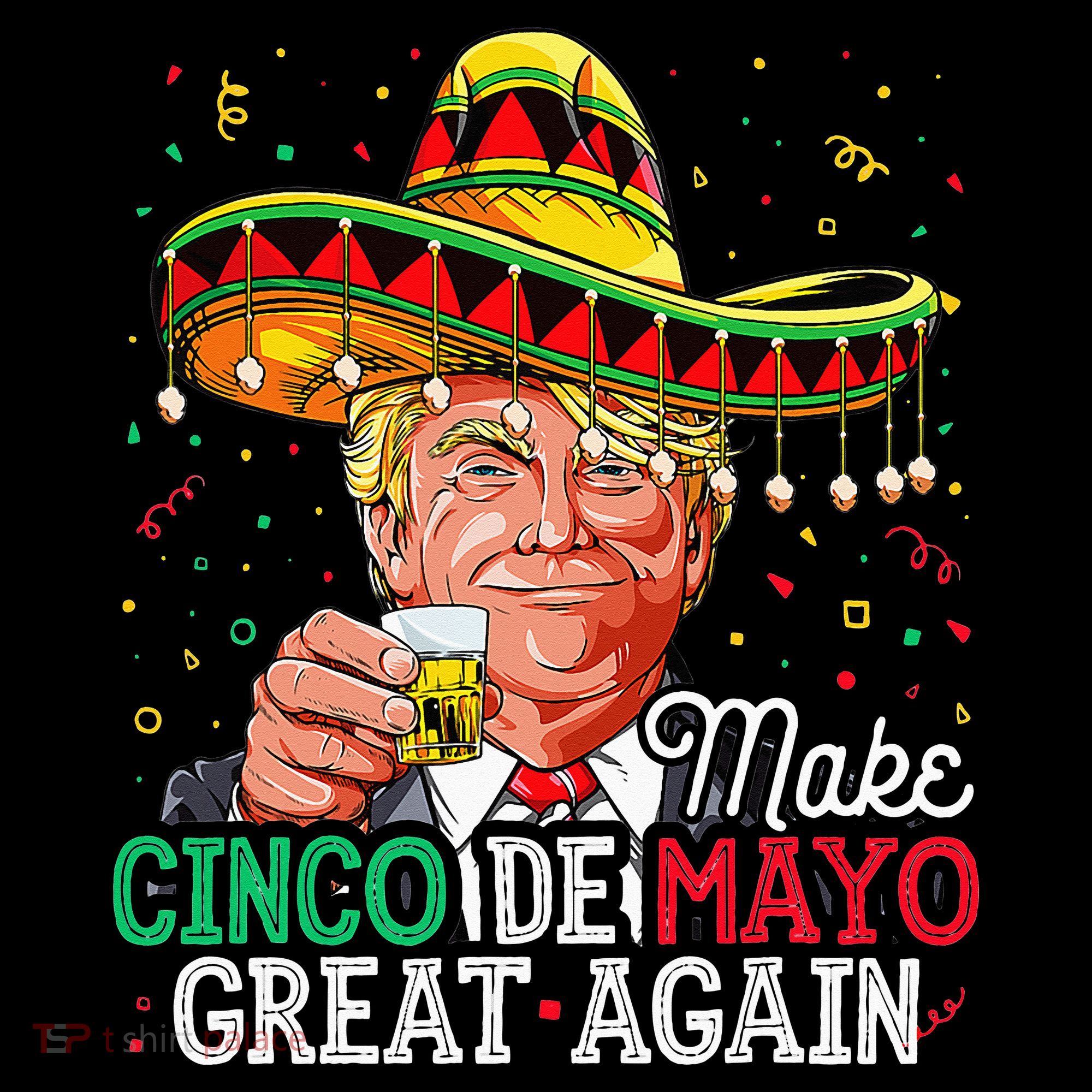 Make Cinco De Mayo Great Again Trump Sombrero Kids Hoodie