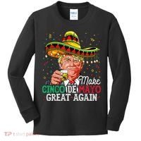 Make Cinco De Mayo Great Again Trump Sombrero Kids Long Sleeve Shirt thumb 0