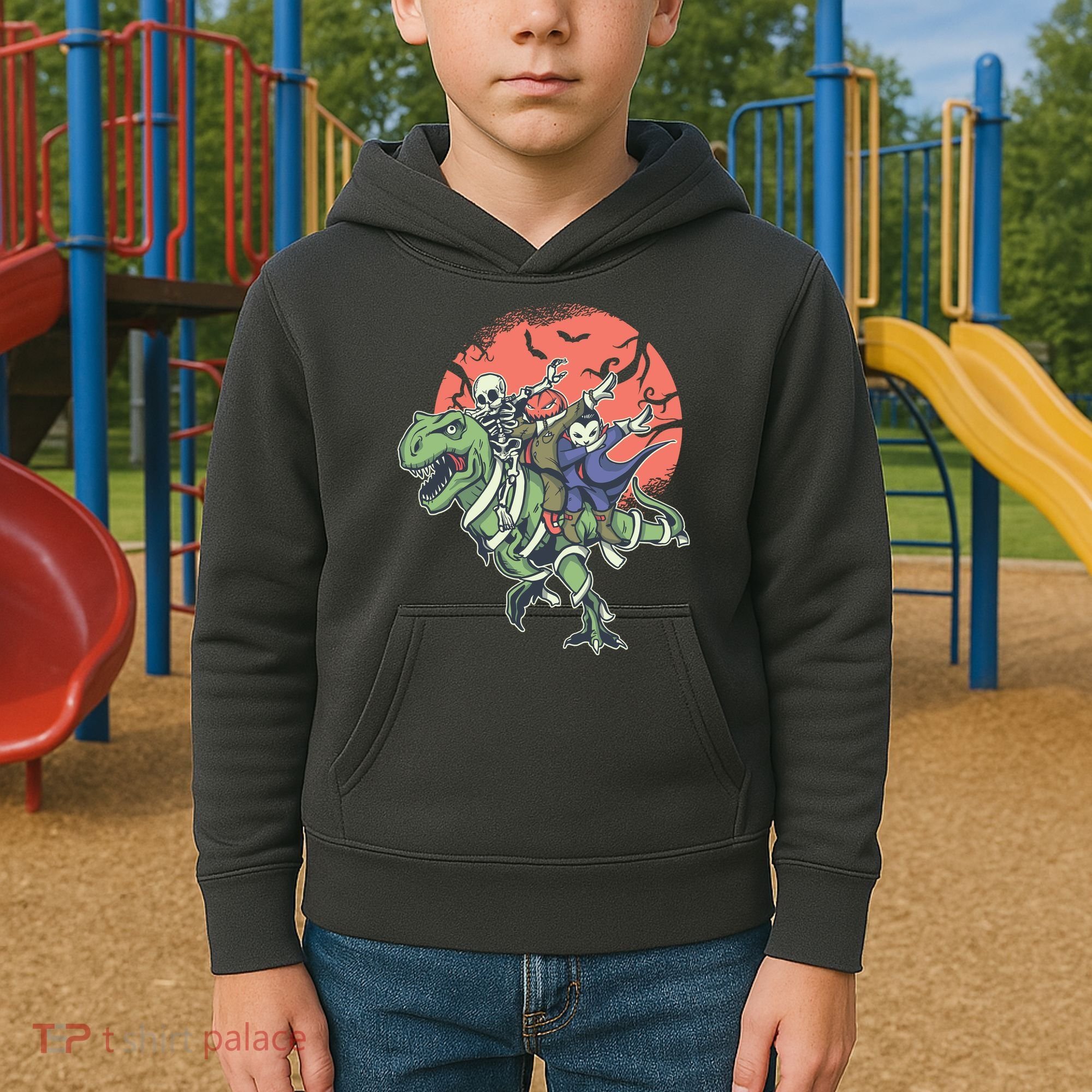 Monster Cartoons Dabbing Kids Hoodie