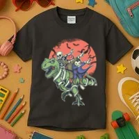 Monster Cartoons Dabbing Kids T-Shirt thumb 3