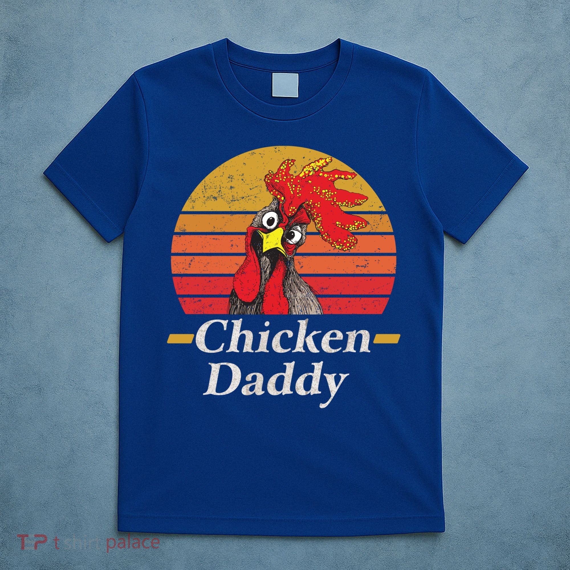 Mens Chicken Daddy Vintage Poultry Farmer Rooster Cool Gift T-Shirt