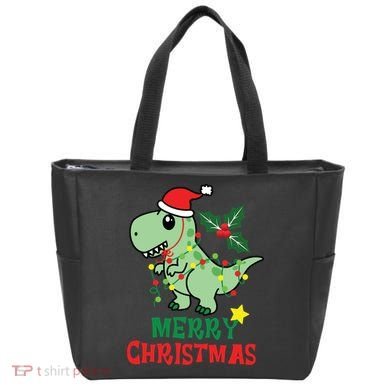Merry Christmas Dino Holiday Tote Bag