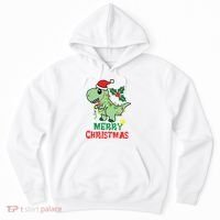 Merry Christmas Dino Holiday Hoodie thumb 0