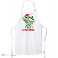 Merry Christmas Dino Holiday Apron thumb 0