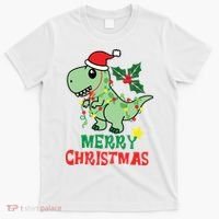 Merry Christmas Dino Holiday T-Shirt thumb 0