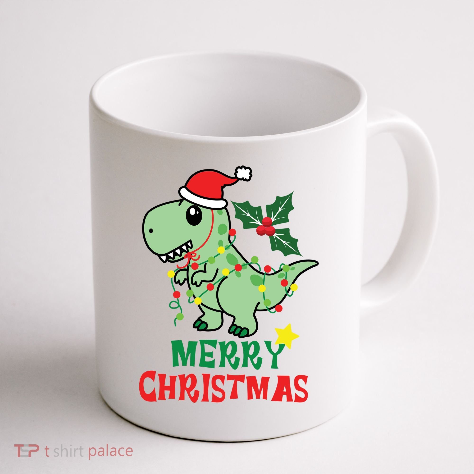 Merry Christmas Dino Holiday Coffee Mug