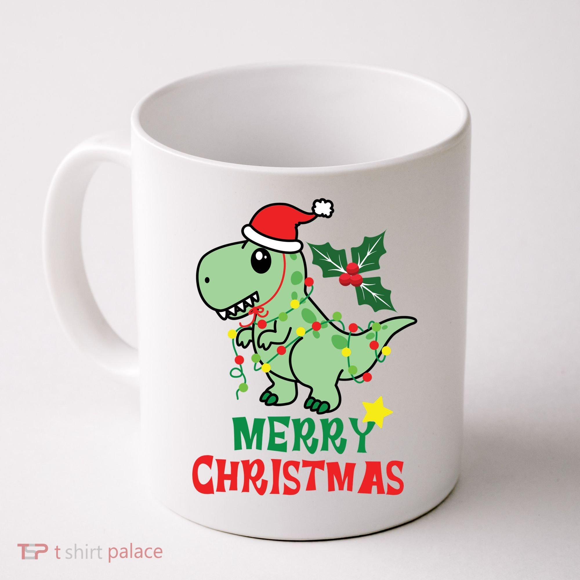 Merry Christmas Dino Holiday Coffee Mug