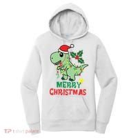 Merry Christmas Dino Holiday Women's Hoodie thumb 0