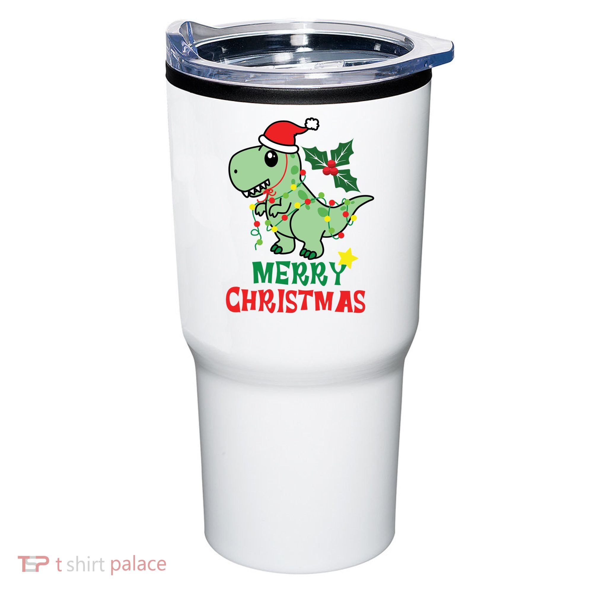 Merry Christmas Dino Holiday Tumbler