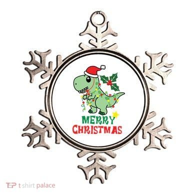 Merry Christmas Dino Holiday Ornament