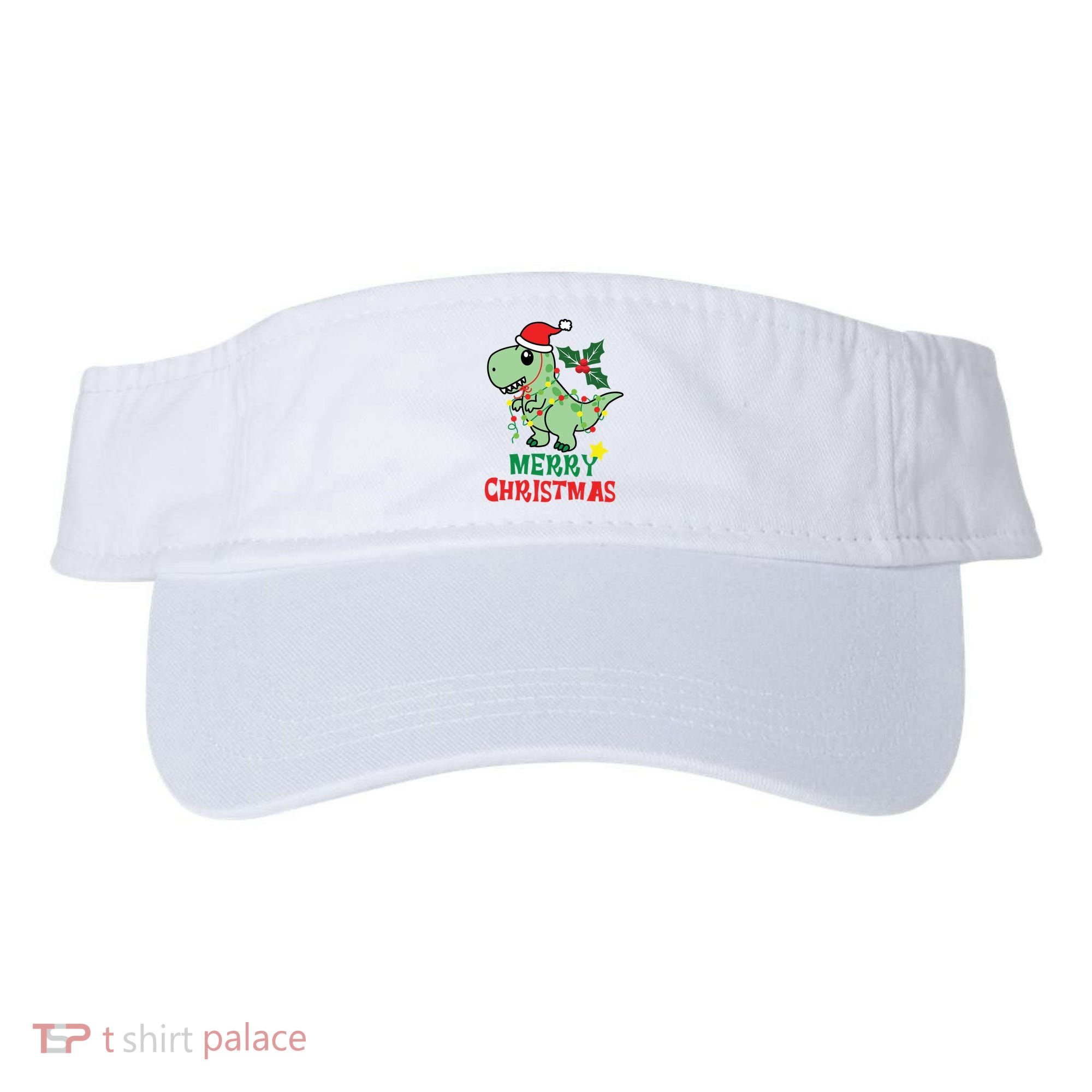 Merry Christmas Dino Holiday Visor