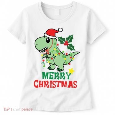 Merry Christmas Dino Holiday Women's T-Shirt