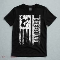 Mens Cheer Dad Vintage American Flag Father Cheerleader Squad T-Shirt thumb 5