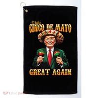Make Cinco De Mayo Great Again Funny Trump Fiesta 5 De Mayo Golf Towel thumb 0