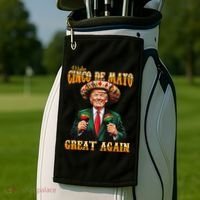 Make Cinco De Mayo Great Again Funny Trump Fiesta 5 De Mayo Golf Towel thumb 2